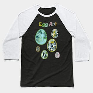 Art Acrylic artwork abstract Easter Egg Baseball T-Shirt